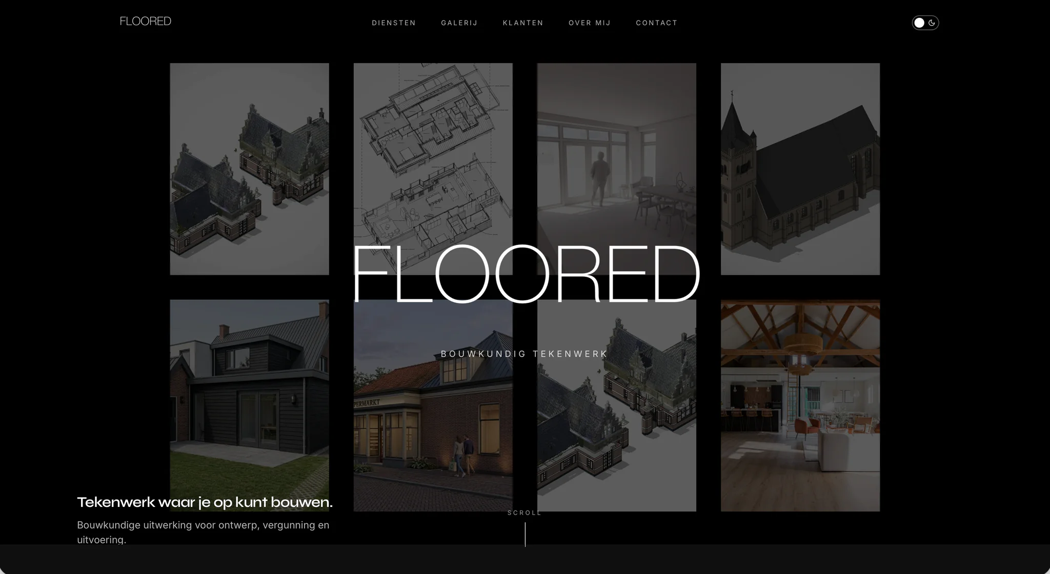 Website van FLOORED, gebouwd door Webpartnerz